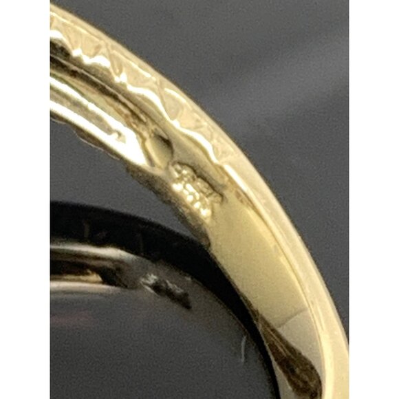 Blue Gemstone Diamond Cocktail Ring 14k Yellow Gold Estate Women's Size 7 - Picture 10 of 14